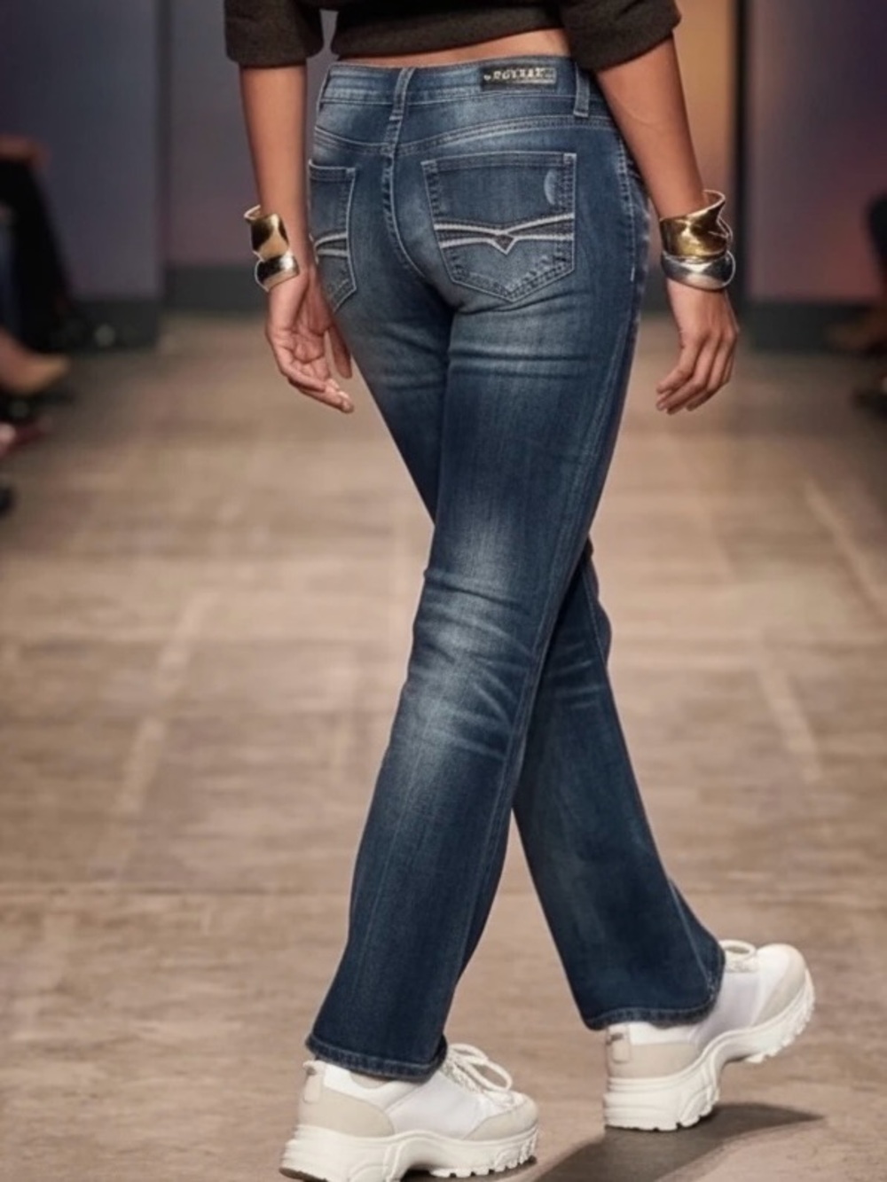 Buffalo David Bitton Fabiola Mid Rise Stretch Flare Jeans Size 30 (Fits 34)